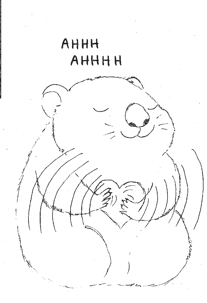 Wally Wombat tätschelt sein Herz